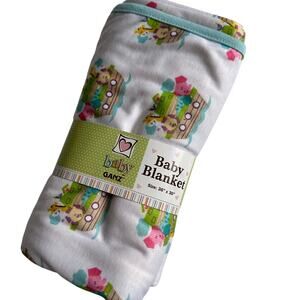 Adorable Ganz Noah's Ark Baby Blanket - 36" x 36" - NWT